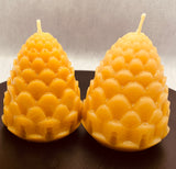 Pinecone Beeswax Candle