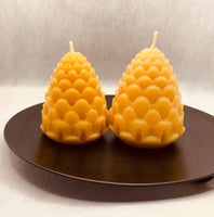 Pinecone Beeswax Candle